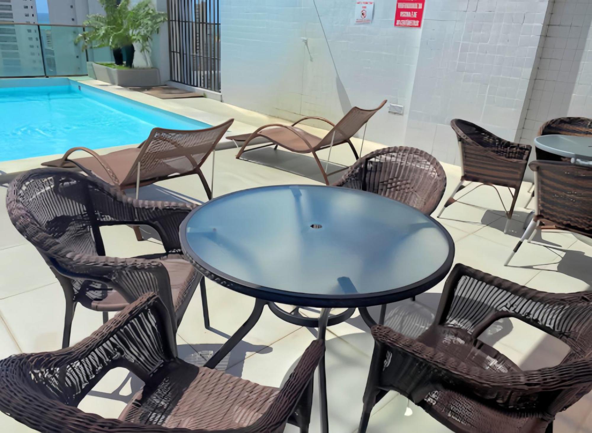 Flat Piscina No Rooftop Aluguel Temporada Em Recife Exterior photo